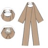 Elerevyo Women's Pre-Tied Ribbon Elegant Brooch Pin Bow Tie - 3 of 4