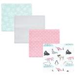 Hudson Baby Infant Girl Cotton Flannel Receiving Blankets, Girl Arctic Animals, One Size