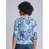 Jones New York Puff Sleeve Printed Moss Crepe Top - 3 of 3