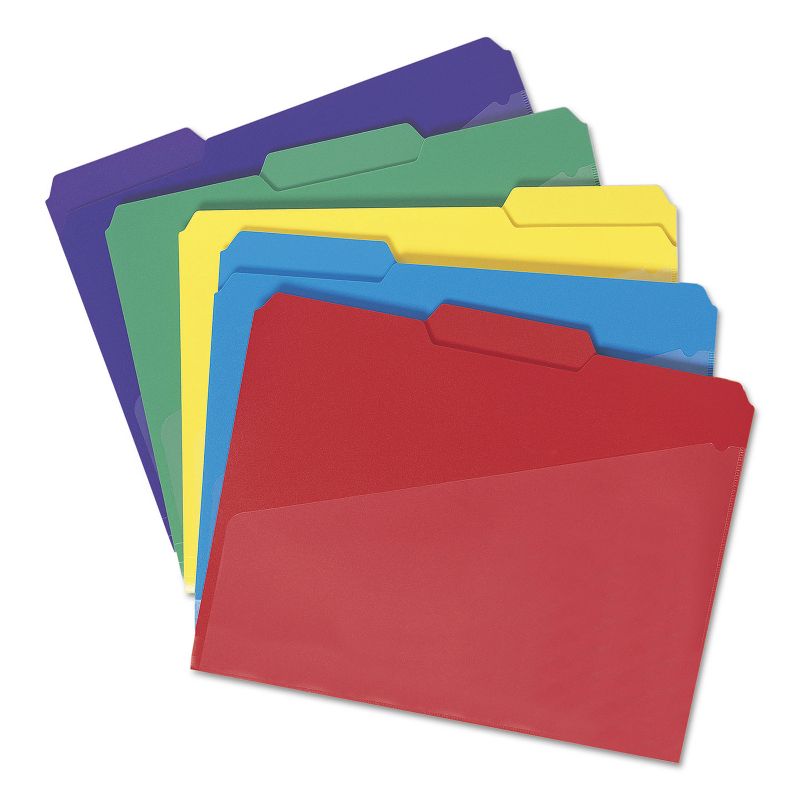 Smead Slash Pocket Poly File Folders 1/3 Cut Top Tab Letter Assorted 30/Box 10540, 3 of 9