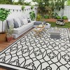 Outsunny Outdoor Patio Rug, Large Camping Carpet with Carrying Bag, 9' x 18' Waterproof Plastic Straw, Reversible, Lantern Pattern - 2 of 4