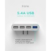 iHome Slim 4-Port USB Wall Charger, AC Pro Multiport Plug Adapter, Phone Charging Block with 4 Ports, Flat USB Wall Adapter for Home & Travel - 3 of 4