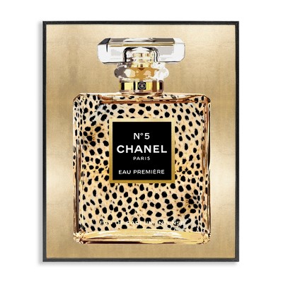 Stupell Industries Cheetah Pattern Perfume Black Framed Giclee Art