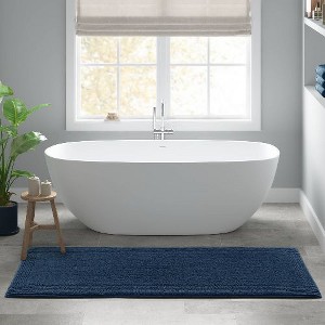 Kumasinova Plush Cotton Bathroom Rug, 3000 GSM Reversible Bath Rug, Tufted Washable Rug, Non-Slip Area Rug, Door Mat - 1 of 4