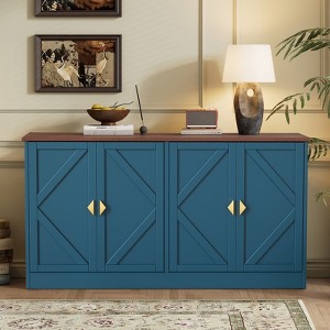 Bella Depot Modern 59" Sideboard, Accent Cabint Credenza TV Stand with Adjustable Shelves - 1 of 4