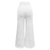 Coolmee Women's Solid Casual Hollow Mesh High Waisted Wide Leg Pants Elastic Waist Loose Pants - 4 of 4