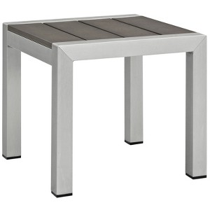 Modway Shore Outdoor Patio Aluminum Side Table - 1 of 4