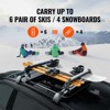 VEVOR Ski and Snowboard Roof Rack, 31.7-Inch Universal Ski Rack ,Carry up to 6 Pairs of Skis or 4 Snowboards,with Lock & Rubber Padding,Black&Silver - 3 of 4