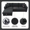 NicBex Modern Sectional Sofa,L-Shaped Couch Set with 2 Pillows and Convertible Ottoman for Living Room,Apartment,Office,Black - 4 of 4