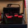 IRIS USA Storage Box with Gasket Seal Lid, Heavy Duty Moving Containers with Tight Latch, Weather Proof Tote Bin, WEATHERPRO - Black/Red - 2 of 4