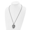 Black Bow Jewelry Men's Stainless Steel Antiqued X-Large 3D Lion Head Necklace, 24 Inch - 2 of 4