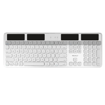 Macally Bluetooth Wireless Solar Slim Full Keyboard - Aluminum