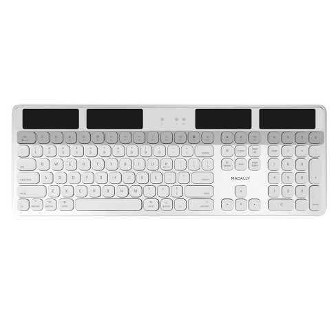 Macally Ultra Slim Metal Usb-a Wired Full Keyboard - White : Target