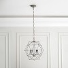 Lalia Home 4-Light Industrial Geometric Wine Pendant Brushed Nickel - 3 of 4