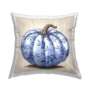 Stupell Industries Botanical Patterned Pumpkin Rustic Plank Design - 1 of 3