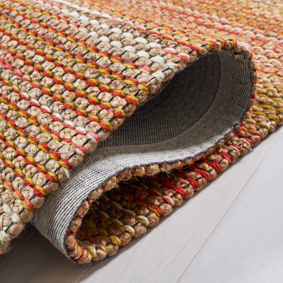 Marbella Red Flat Woven Handmade Wool Rug, 5x8 Feet