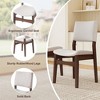 Set of 2/4 Stackable Dining Chair Upholstered Kitchen Chair Armless Chair with Padded Seat & Back, Solid Wood Frame - Modernluxe - 3 of 4