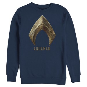 Men's Zack Snyder Justice League Aquaman Logo Sweatshirt - 1 of 4