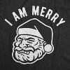 Mens I Am Merry Tshirt Funny Santa Claus Face Graphic Novelty Vintage Tee - Crazy Dog Men's T Shirt - image 2 of 4