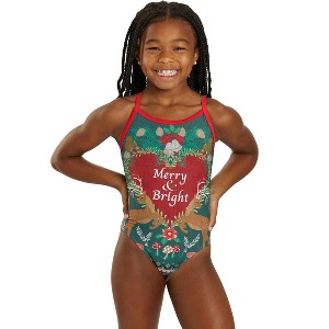 Sporti Granny Sweater Merry & Bright Thin Strap One Piece Swimsuit (22-44) - 1 of 4