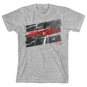 The Flash Movie Running in Lightning Youth Heather Gray Graphic Tee - 1 of 1