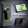 MyBat Pro Maverick Series MagSafe Case w/ Holster and Tempered Glass for Apple iPhone 15 Plus (6.7) - Army Green - 2 of 4