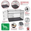 Lucky Dog Dwell Series 48 Inch Extra Large Lightweight Kennel Secure Fenced Pet Dog Crate w/Divider Panels, Sliding Doors, and Removable Tray, Black - 2 of 4
