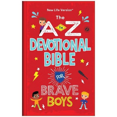 The A to Z Devotional Bible for Brave Boys - by  Compiled by Barbour Staff (Hardcover)