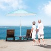 Aoodor 9FT Outdoor Patio Market Umbrella Aluminum Frame with Push Button Tilt Crank and 8 Steel Ribs,for Garden Deck Backyard and Pool - 3 of 4
