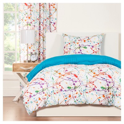 Full/Queen Crayola Splat Reversible Comforter and Shams