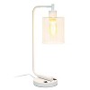 Modern Iron Desk Lamp with USB Port and Glass Shade - Lalia Home - image 2 of 4