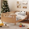 5 Inch Platform Beds,Pine Bed Frame,Full Bed With Rails,Brown Full Size Wood Platform Bed-Cuddlewood - 2 of 4