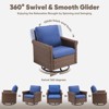 Buenhomino Patio Chairs Wicker Swivel Rocker Set of 2 - Heavy Duty Patio Furniture Set Wicker Outdoor Swivel Glider Chairs for Porch Balcony Deck - 3 of 4