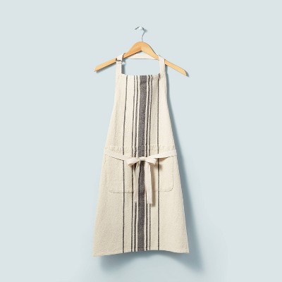 Bold Center Stripes Apron Railroad Gray/Cream - Hearth & Hand™ with Magnolia