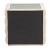 Nightstand 17.3" H, Beige – Shearling Style Fabric, Tempered Glass Top & MDF Frame By Zuo Modern - 4 of 4