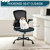 coucheta Home Office Desk Chair with Flip Up Armrest, Reclining Mesh Chair with Height & Angle Adjustable Headrest, for Naps, Desk Work, Game - 3 of 4