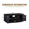 46.5" Oval Storage Coffee Table with Drawers,Cabinets & Open Shelf for Living Room Office-Baofuwish - 4 of 4