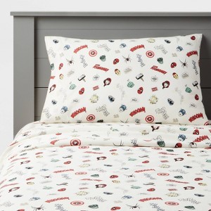 Marvel Icons Kids' Sheet Set - The Marvel Collection by Pillowfort™ - 1 of 4