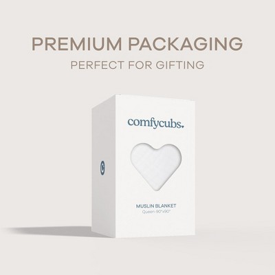 Queen Size White Muslin Cotton Throw Blanket