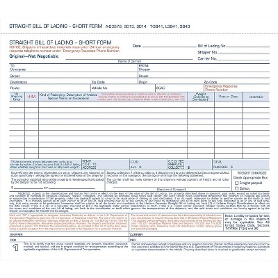 Adams Carbonless Bill of Lading Forms 8-1/2 x 9013