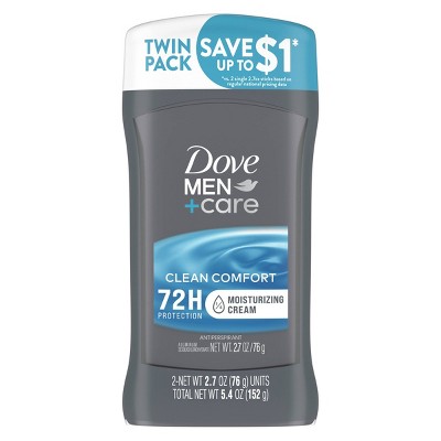 Dove Men+Care 72-Hour Antiperspirant & Deodorant Stick - Clean Comfort - 2.7oz/2ct