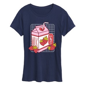 Women's - Instant Message - Strawberry Milk Short Sleeve Graphic T-Shirt - 1 of 4