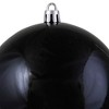Northlight 4" Shiny Black Shatterproof Christmas Ball Ornament (100mm) - 3 of 4