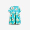 MyKids-Usa Baby Girl Floral Print Pattern Round Neck Cotton Dress - 2 of 3