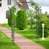 Tangkula 95" Garden Arch Trellis w/PE Wrapped Metal Pipes Ground Stakes Spiral Rods - 2 of 4