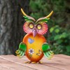 Northlight 11" Orange and Green Metal Owl Outdoor Decoration - 2 of 4