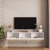 ORRD 69" Floating TV Stand with 16-color LEDs. Wall-mounted, modern entertainment center, fits 55 - 65 inch TVs. - 4 of 4
