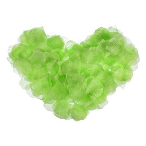 Unique Bargains Decoration Wedding Party Silk Artificial Flower Petals Green 1000 Pcs - 1 of 4