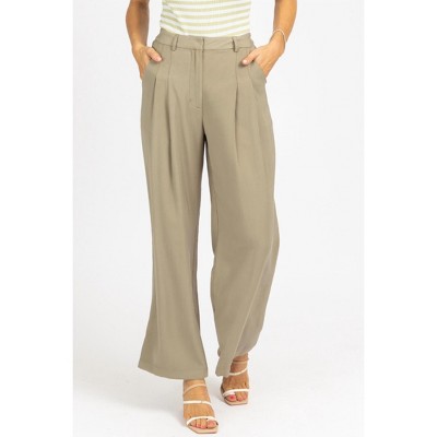 Women's PINTUCK PLEATED TROUSER - Fore