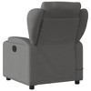 vidaXL Dark Gray Fabric Massage Recliner Chair - Manual Lounge Seating With Vibration, Cup Holders And Convenient Side Pocket - 4 of 4